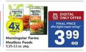 Safeway Morningstar Farms Meatless Foods offer