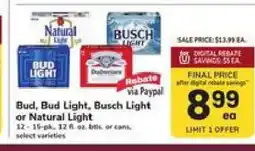 Safeway Bud, Bud Light, Busch Light or Natural Light offer