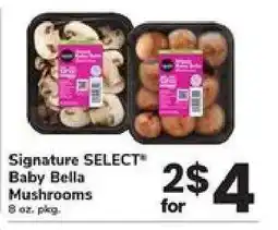 Safeway Signature SELECT Baby Bella Mushrooms offer