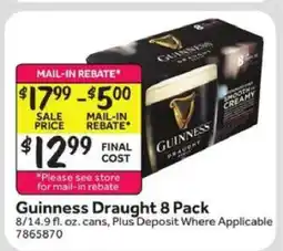 Stop&Shop Guinness Draught 8 Pack offer