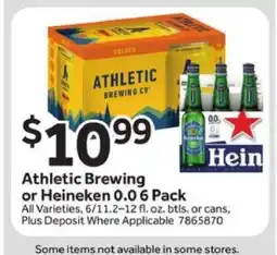Stop&Shop Athletic Brewing or Heineken 0.0 6 Pack offer