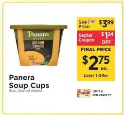 ShopRite Panera Soup Cups offer
