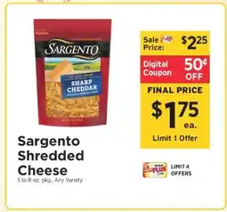 ShopRite Sargento Shredded Cheese offer