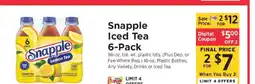 ShopRite Snapple Iced Tea 6-Pack offer