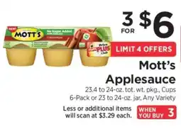 ShopRite Mott's Applesauce offer
