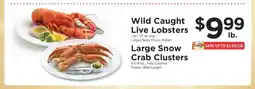 ShopRite Wild Caught Live Lobsters offer