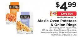 ShopRite Alexia Oven Potatoes & Onion Rings offer