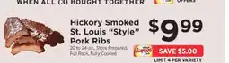 ShopRite Hickory Smoked St. Louis “Style” Pork Ribs offer