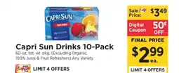 ShopRite Capri Sun Drinks 10-Pack offer