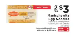 ShopRite Manischewitz Egg Noodles offer