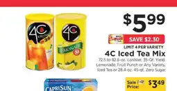 ShopRite 4C Iced Tea Mix offer