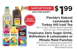 ShopRite Florida's Natural Lemonade & Turkey Hill Iced Tea offer