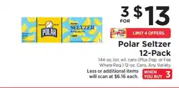 ShopRite Polar Seltzer 12-Pack offer