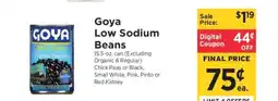ShopRite Goya Low Sodium Beans offer