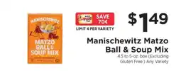 ShopRite Manischewitz Matzo Ball & Soup Mix offer