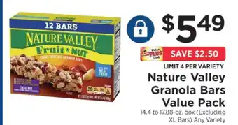 ShopRite Nature Valley Granola Bars Value Pack offer