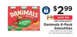 ShopRite Danimals 6-Pack Smoothies offer