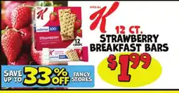 Ollie's Kellogg's strawberry breakfast bars offer