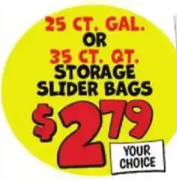 Ollie's storage slider bags offer