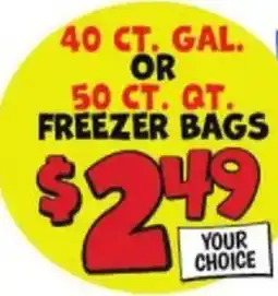 Ollie's Freezer Bags offer