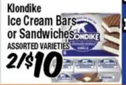 Western Beef Klondike Ice Cream Bars or Sandwiches offer