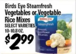 Western Beef Birds Eye Steamfresh Vegetables or Vegetable Rice Mixes offer