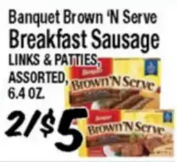 Western Beef Banquet Brown 'N Serve Breakfast Sausage LINKS & PATTIES offer