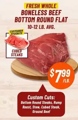 Western Beef FRESH WHOLE BONELESS BEEF BOTTOM ROUND FLAT offer
