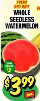 Western Beef WHOLE SEEDLESS WATERMELON offer