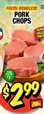 Western Beef FRESH BONELESS PORK CHOPS offer