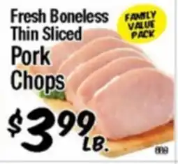 Western Beef Fresh Boneless Thin Sliced Pork Chops offer