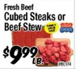 Western Beef Fresh Beef Cubed Steaks or Beef Stew offer