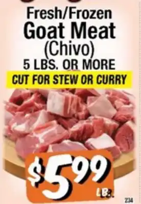 Western Beef Fresh/Frozen Goat Meat (Chivo) offer