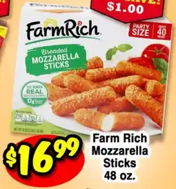 Western Beef Farm Rich Mozzarella Sticks offer