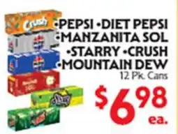 La Chiquita Food Market PEPSI • DIET PEPSI • MANZANITA SOL • STARRY • CRUSH • MOUNTAIN DEW offer