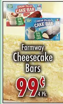 Garden Fresh Market Farmway Cheesecake Bars offer