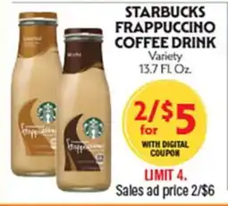 La Chiquita Food Market STARBUCKS FRAPPUCCINO COFFEE DRINK offer