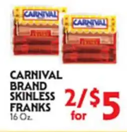 La Chiquita Food Market CARNIVAL BRAND SKINLESS FRANKS offer