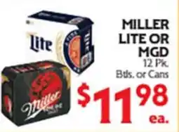 La Chiquita Food Market MILLER LITE OR MGD offer