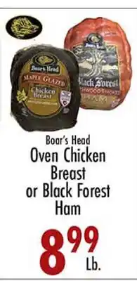 Garden Fresh Market Boar's Head Oven Chicken Breast or Black Forest Ham offer