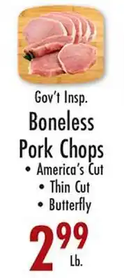 Garden Fresh Market Gov't Insp. Boneless Pork Chops offer