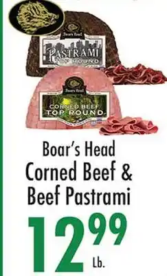 Garden Fresh Market Boar's Head Corned Beef & Beef Pastrami offer