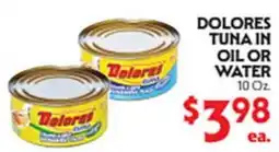 La Chiquita Food Market DOLORES TUNA IN OIL OR WATER offer
