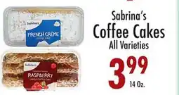 Garden Fresh Market Sabrina's Coffee Cakes offer