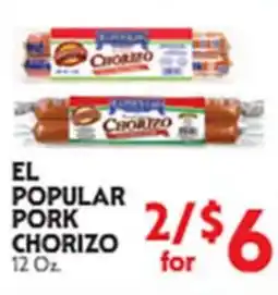 La Chiquita Food Market EL POPULAR PORK CHORIZO offer