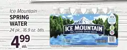Cermak Fresh Market Ice Mountain SPRING WATER offer