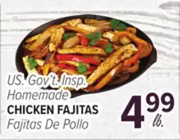 Cermak Fresh Market US. Gov't Insp. Homemade CHICKEN FAJITAS offer