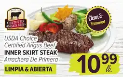 Cermak Fresh Market USDA Choice Certified Angus Beef INNER SKIRT STEAK offer