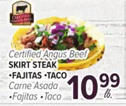 Cermak Fresh Market Certified Angus Beef SKIRT STEAK offer