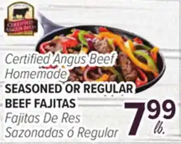Cermak Fresh Market Certified Angus Beef Homemade SEASONED OR REGULAR BEEF FAJITAS offer